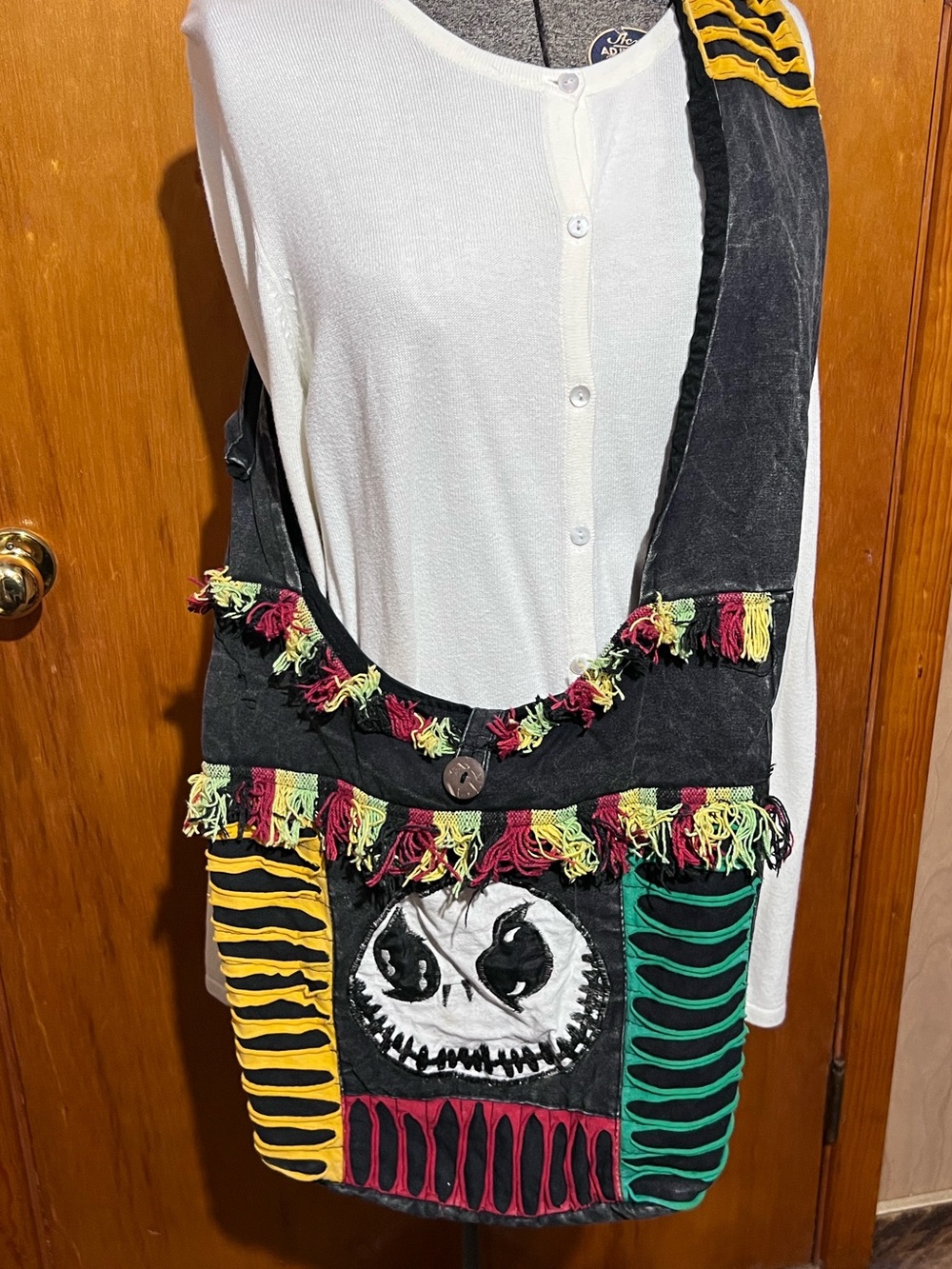 Jack Skellington Nightmare Before Christmas Tote Messenger Hobo Cloth Bag Y2K